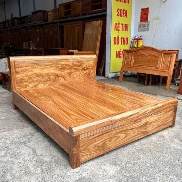 Giường 2m x 2m2 gỗ hương xám HNG69