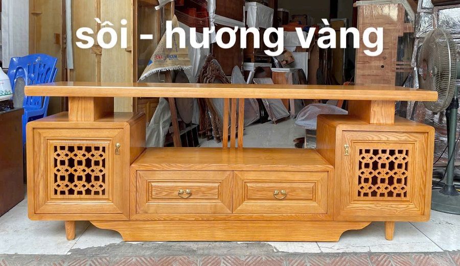 Kệ tivi gỗ sồi nhập khẩu HNK100