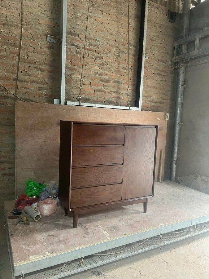 Tủ decor gỗ sồi HDC14