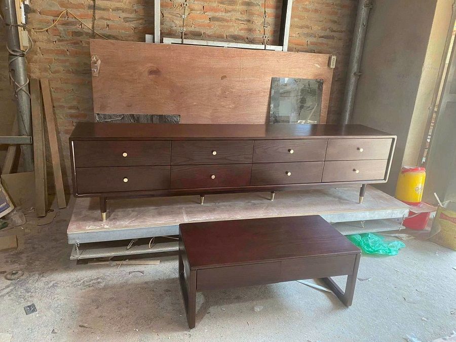 Kệ tivi decor hiện đại gỗ sồi nga HDC04